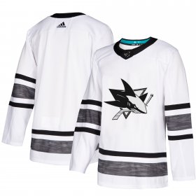 Wholesale Cheap Adidas Sharks Blank White 2019 All-Star Game Parley Authentic Stitched NHL Jersey