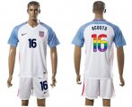 Wholesale Cheap USA #16 Acosta White Rainbow Soccer Country Jersey