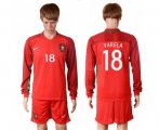 Wholesale Cheap Portugal #18 Varela Home Long Sleeves Soccer Country Jersey