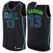 Wholesale Cheap Mens Nike Dallas Mavericks 13 Jalen Brunson Swingman Black NBA Jersey City Edition
