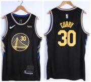 Wholesale Cheap Men's Golden State Warriors #30 Stephen Curry 75th Anniversary Black Stitched Basketball Jersey
