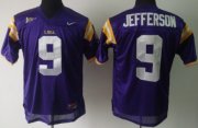 Wholesale Cheap LSU Tigers #9 Jordan Jefferson Purple Jersey