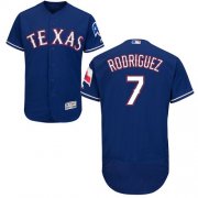 Wholesale Cheap Rangers #7 Ivan Rodriguez Blue Flexbase Authentic Collection Stitched MLB Jersey