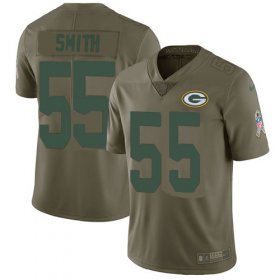 Wholesale Cheap Nike Packers #55 Za\'Darius Smith Olive Men\'s Stitched NFL Limited 2017 Salute To Service Jersey