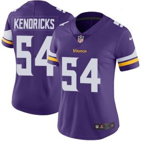 Wholesale Cheap Nike Vikings #54 Eric Kendricks Purple Team Color Women\'s Stitched NFL Vapor Untouchable Limited Jersey