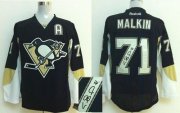Wholesale Cheap Penguins #71 Evgeni Malkin Black Autographed Stitched NHL Jersey