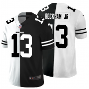 Cheap Cleveland Browns #13 Odell Beckham Jr. Men's Black V White Peace Split Nike Vapor Untouchable Limited NFL Jersey