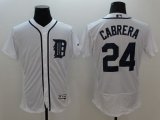 Wholesale Cheap Tigers #24 Miguel Cabrera White Flexbase Authentic Collection Stitched MLB Jersey