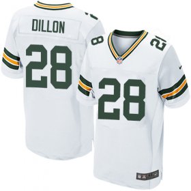 Wholesale Cheap Nike Packers #28 AJ Dillon White Men\'s Stitched NFL New Elite Jersey