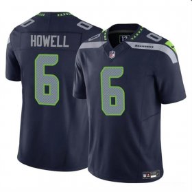 Cheap Men\'s Seattle Seahawks #6 Sam Howell Navy 2023 F.U.S.E. Vapor Limited Football Stitched Jersey