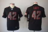 Wholesale Cheap Nike 49ers #42 Ronnie Lott Black Impact Youth Stitched NFL Limited Jersey