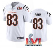 Wholesale Cheap Men's Cincinnati Bengals #83 Tyler Boyd 2022 White Super Bowl LVI Vapor Limited Stitched Jersey