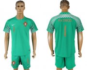 Wholesale Cheap Portugal #1 Patricio Green Goalkeeper Soccer Country Jersey