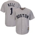 Wholesale Cheap Boston Red Sox #1 George Kell Majestic Cooperstown Collection Cool Base Player Jersey Gray