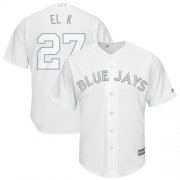 Wholesale Cheap Blue Jays #27 Vladimir Guerrero Jr. White "El K" Players Weekend Cool Base Stitched MLB Jersey