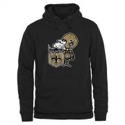 Wholesale Cheap Men's New Orleans Saints Pro Line Black Throwback Logo Pullover Hoodie