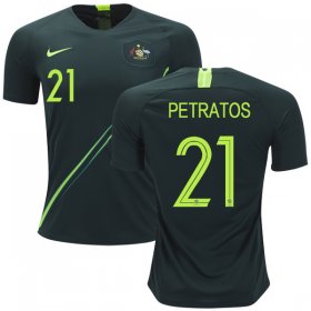 Wholesale Cheap Australia #21 Petratos Away Soccer Country Jersey