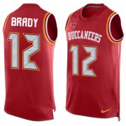Wholesale Cheap Nike Buccaneers #12 Tom Brady Red Team Color Men's Stitched NFL Limited Tank Top Jersey