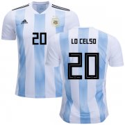 Wholesale Cheap Argentina #20 Lo Celso Home Kid Soccer Country Jersey