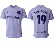 Wholesale Cheap Men 2021-2022 Club Barcelona away aaa version purple 19 Soccer Jersey