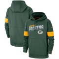 Wholesale Cheap Green Bay Packers Nike Sideline Team Logo Performance Pullover Hoodie Green