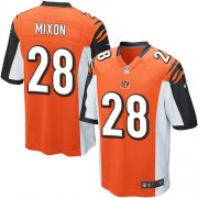 Wholesale Cheap Nike Bengals #28 Joe Mixon Orange Alternate Youth Stitched NFL Elite Jersey