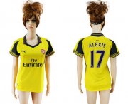 Wholesale Cheap Women's Arsenal #17 Alexis Away Soccer Club Jersey
