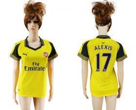 Wholesale Cheap Women\'s Arsenal #17 Alexis Away Soccer Club Jersey