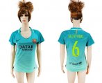 Wholesale Cheap Women's Barcelona #6 Aleix Vidal Sec Away Soccer Club Jersey