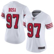 Wholesale Cheap Nike 49ers #97 Nick Bosa White Rush Women's Stitched NFL Vapor Untouchable Limited Jersey