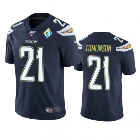 Wholesale Cheap Los Angeles Chargers #21 Ladainian Tomlinson Navy 60th Anniversary Vapor Limited NFL Jersey