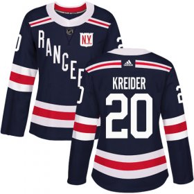 Wholesale Cheap Adidas Rangers #20 Chris Kreider Navy Blue Authentic 2018 Winter Classic Women\'s Stitched NHL Jersey