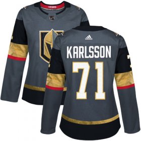 Wholesale Cheap Adidas Golden Knights #71 William Karlsson Grey Home Authentic Women\'s Stitched NHL Jersey