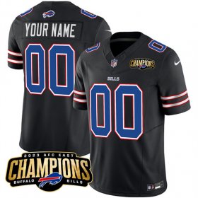 Cheap Men\'s Buffalo Bills Active Player Custom Black 2023 F.U.S.E. AFC East Champions Ptach Football Stitched Jersey
