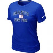 Wholesale Cheap Women's Nike New York Giants Heart & Soul NFL T-Shirt Blue