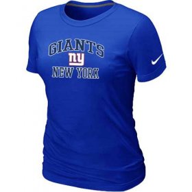 Wholesale Cheap Women\'s Nike New York Giants Heart & Soul NFL T-Shirt Blue