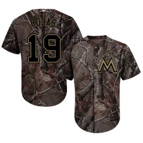 Wholesale Cheap Marlins #19 Miguel Rojas Camo Realtree Collection Cool Base Stitched Youth MLB Jersey
