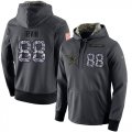 Wholesale Cheap NFL Men's Nike Dallas Cowboys #88 Michael Irvin Stitched Black Anthracite Salute to Service Player Performance Hoodie