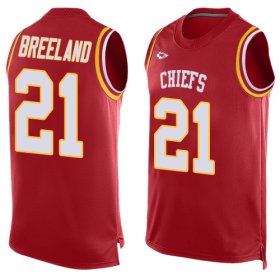 Wholesale Cheap Nike Chiefs #21 Bashaud Breeland Red Team Color Men\'s Stitched NFL Limited Tank Top Jersey