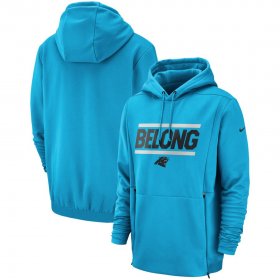 Wholesale Cheap Carolina Panthers Nike Sideline Local Lockup Performance Pullover Hoodie Blue