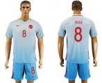 Wholesale Cheap Turkey #8 Inan Away Soccer Country Jersey