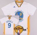 Wholesale Cheap Golden State Warriors #9 Andre Iguodala 2015 The Finals New White Short-Sleeved Jersey