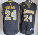 Wholesale Cheap Los Angeles Lakers #24 Kobe Bryant Black Electricity Fashion Jersey