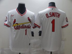 Wholesale Cheap Men St.Louis Cardinals #1 O.Smith White Game 2021 Nike MLB Jersey