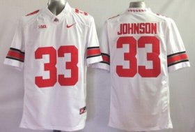 Wholesale Cheap Ohio State Buckeyes #33 Pete Johnson 2014 White Limited Jersey