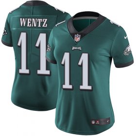 Wholesale Cheap Nike Eagles #11 Carson Wentz Midnight Green Team Color Women\'s Stitched NFL Vapor Untouchable Limited Jersey