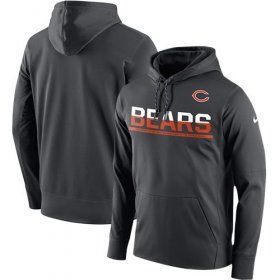 Wholesale Cheap Men\'s Chicago Bears Nike Sideline Circuit Anthracite Pullover Hoodie