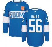 Wholesale Cheap Team Finland #56 Erik Haula Blue 2016 World Cup Stitched NHL Jersey