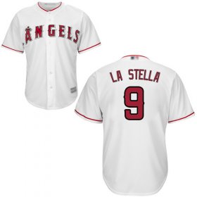 Wholesale Cheap Angels of Anaheim #9 Tommy La Stella White New Cool Base Stitched MLB Jersey