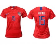 Wholesale Cheap Women's USA #14 Rapinoe Away Soccer Country Jersey